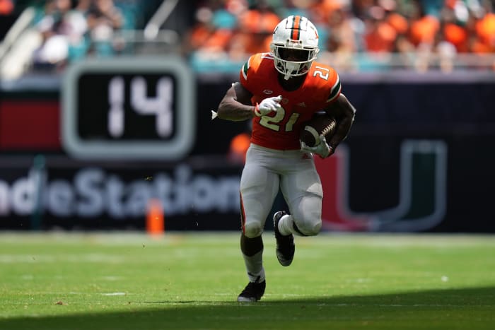 Miami running back Henry Parrish II